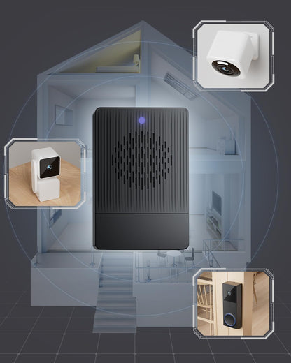 WYZE Wireless Duo Cam Video Doorbell (Chime Included), Battery Powered, 2K Full HD Video..