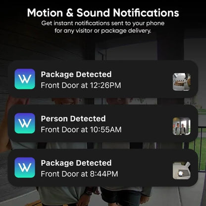 WYZE Wireless Duo Cam Video Doorbell (Chime Included)