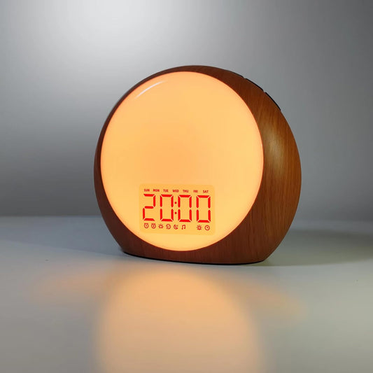 Wake Up Light Sunrise Alarm Clock White Noise Machine with Sunrise Sunset Simulation for Heavy Sleepers