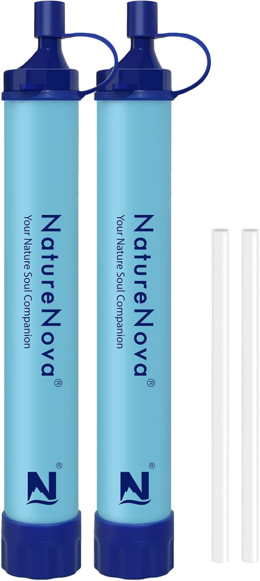 Personal Water Filter Straw Outdoor Portable Filtration Emergency Survival Gear Water Solutions Tactical Gear  (Pack of 2)