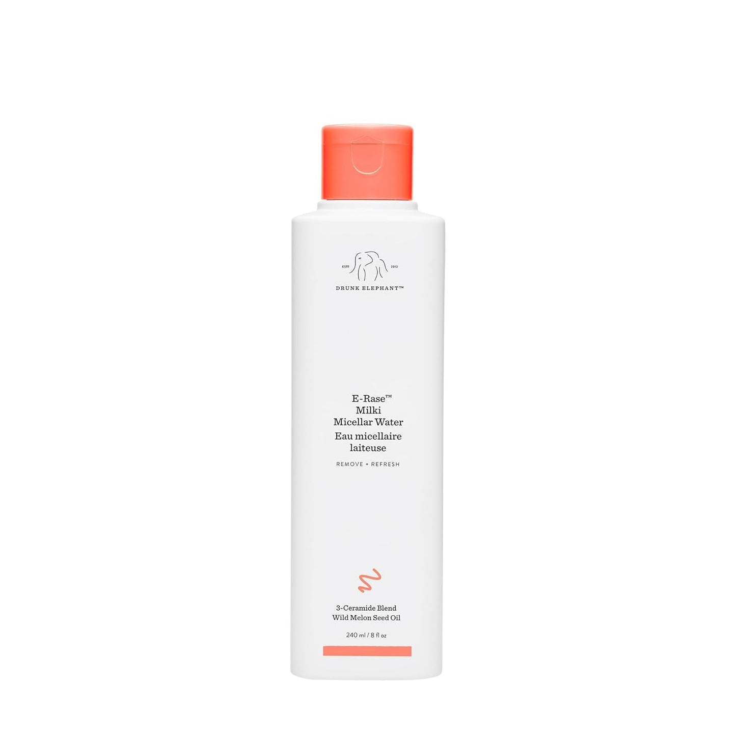 Drunk Elephant E-Rase Milki Micellar Water - 240 ml/8 fl oz - Mild No-Rinse Formula - Clean Clinical Skincare - Cruelty-Free..