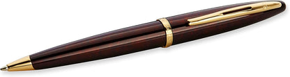 Waterman Carène Ballpoint Pen, Marine Amber with 23k Gold Clip, Medium Point with Blue Ink