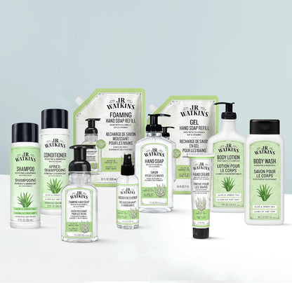 J.R. Watkins Gel Hand Soap Refill 2 Pack, Aloe & Green Tea, 34 fl oz