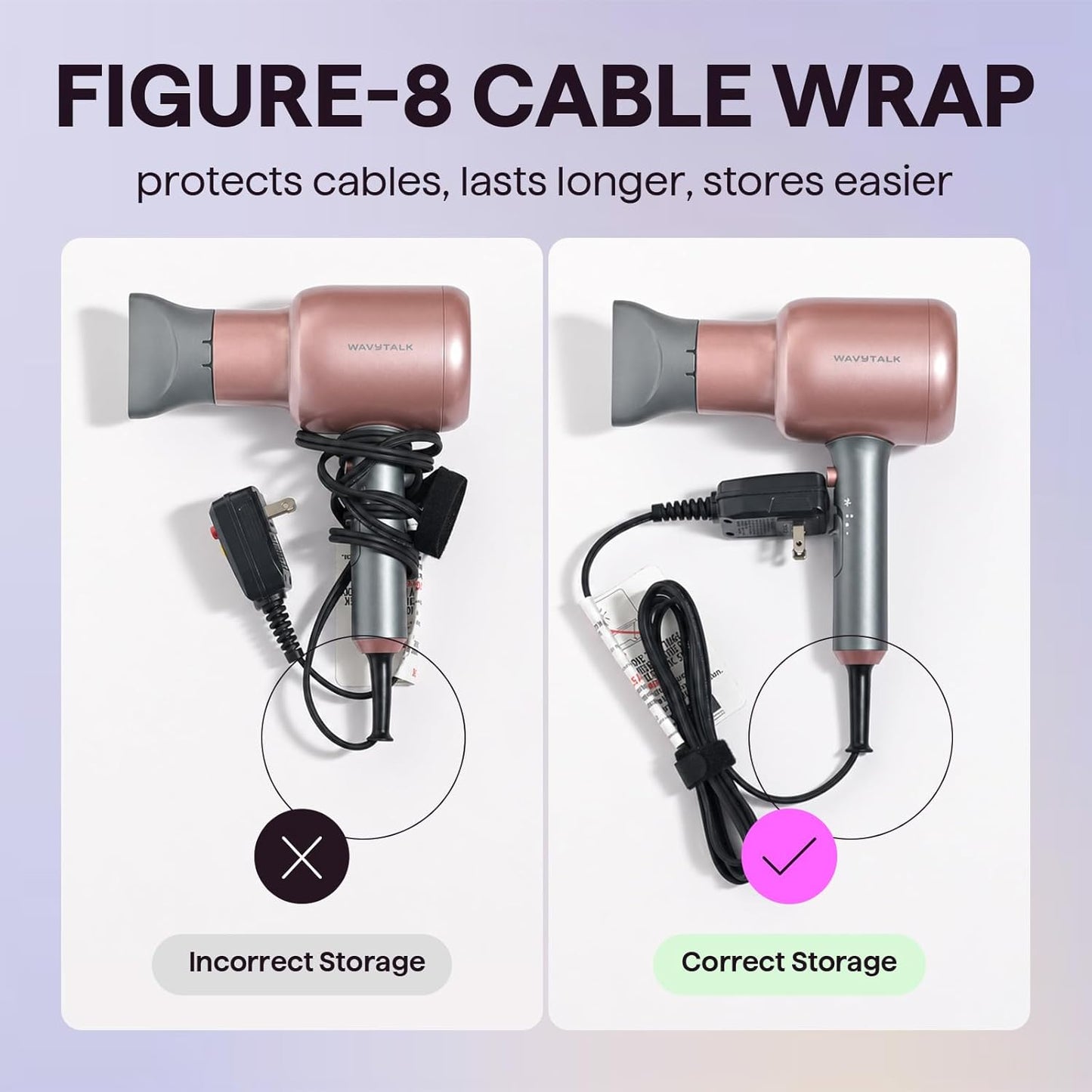 Wavytalk Hair Dryer with Diffuser, Blown Away Ionic Hair Dryer for Curly Hair with Comb, 1875W Fast Drying Blow Dryer..