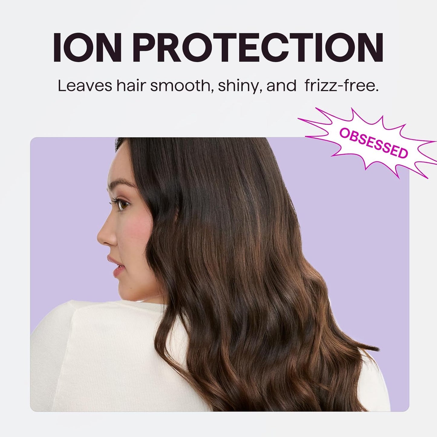 Wavytalk Hair Dryer with Diffuser, Blown Away Ionic Hair Dryer for Curly Hair with Comb, 1875W Fast Drying Blow Dryer..
