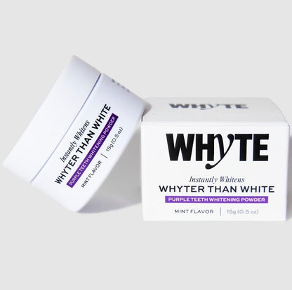 Whyte Professional Purple Teeth Whitening Powder with Xylitol & Hydroxyapatite- Remineralizing Tooth Whitener..