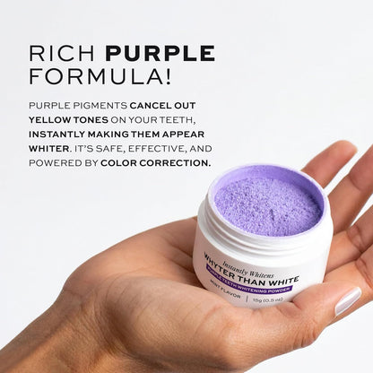 Whyte Professional Purple Teeth Whitening Powder with Xylitol & Hydroxyapatite- Remineralizing Tooth Whitener..