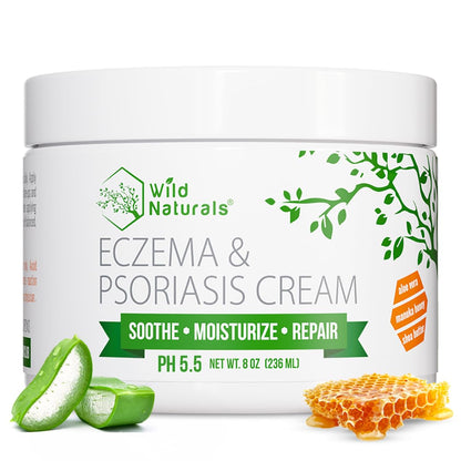 Wild Naturals Eczema & Psoriasis Cream for Dry, Itchy Skin – Eczema Relief