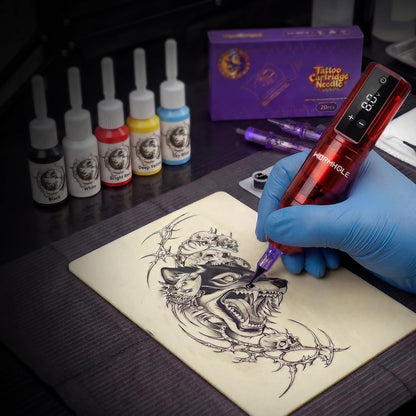 Wormhole Wireless Tattoo Gun Kit for Beginners with 1800Mah Battery