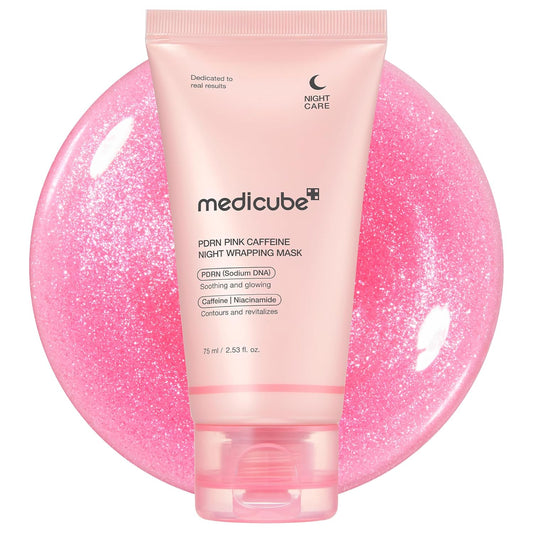 medicube Wrapping Mask PDRN Caffeine Overnight Peel Off Facial Mask | Firming, Depuffing & Hydration..