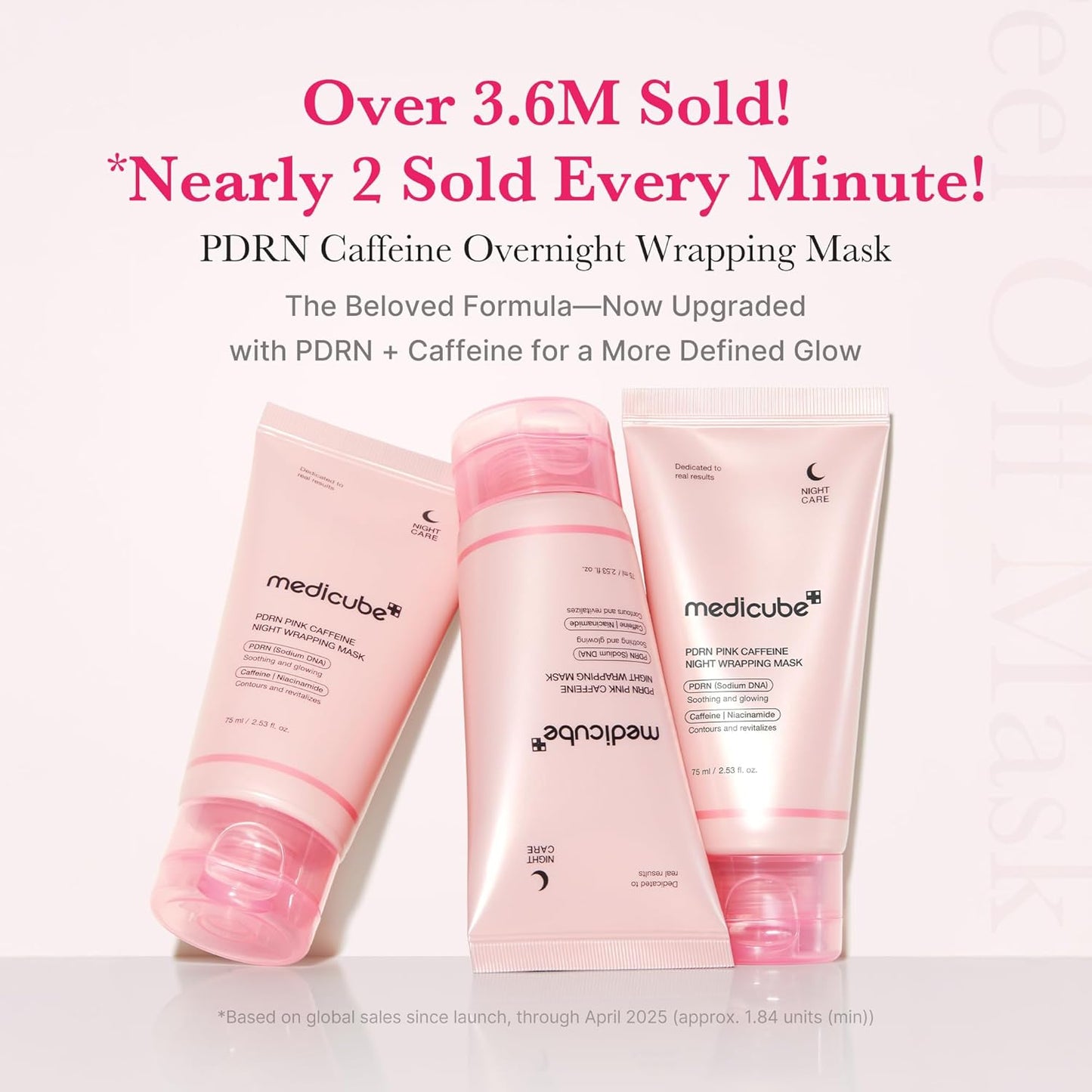 medicube Wrapping Mask PDRN Caffeine Overnight Peel Off Facial Mask | Firming, Depuffing & Hydration..