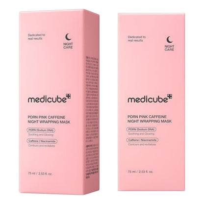 medicube Wrapping Mask PDRN Caffeine Overnight Peel Off Facial Mask | Firming, Depuffing & Hydration..