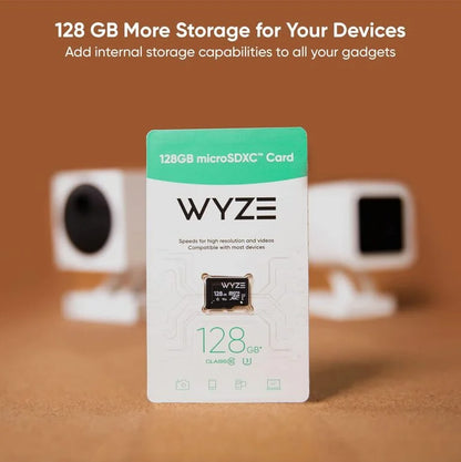 Wyze Expandable MicroSDXC Card Class 10,Storage 128GB , Black