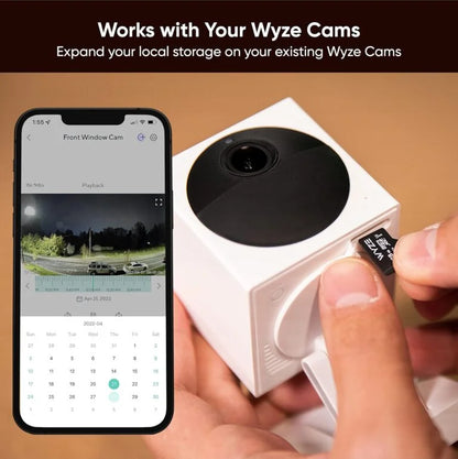 Wyze Expandable MicroSDXC Card Class 10,Storage 128GB , Black
