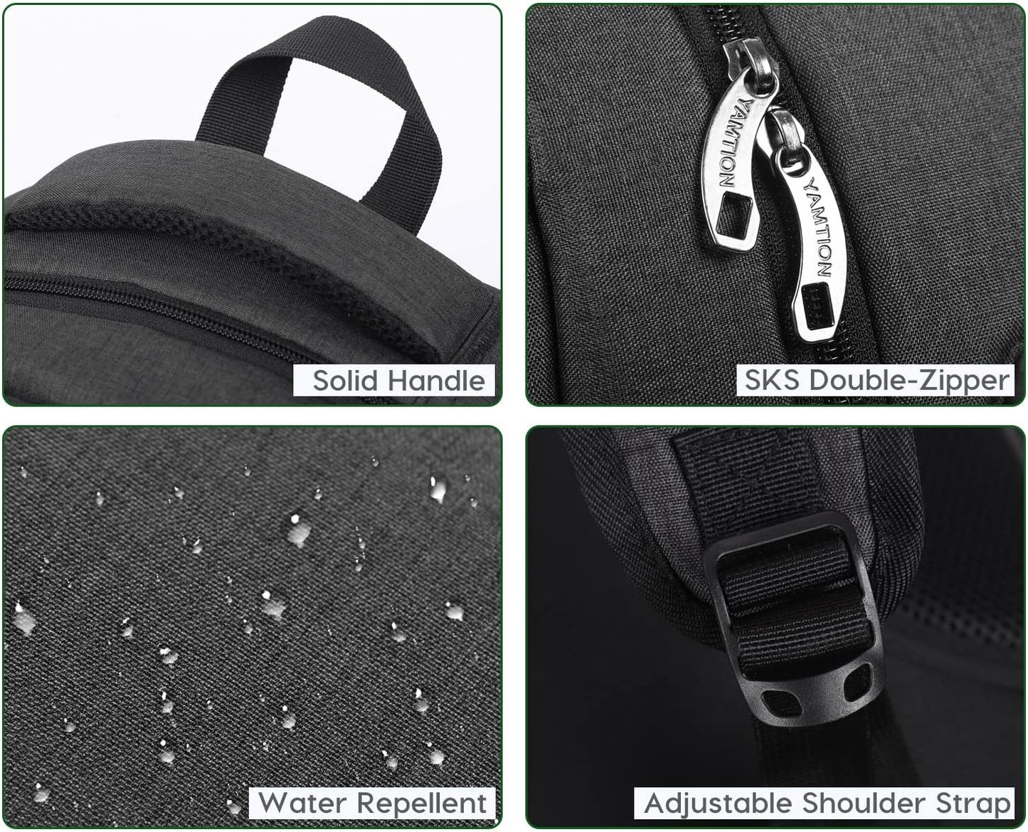 YAMTION Backpack for Men and Women, School Bookbag for Teenager,15.6 inch Laptop Bookbag