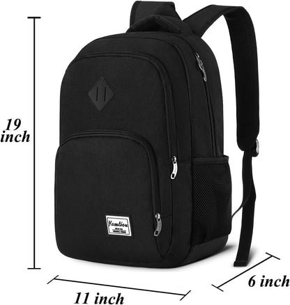 YAMTION Backpack for Men and Women, School Bookbag for Teenager,15.6 inch Laptop Bookbag