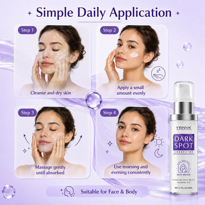 Dark Spot Remover for Face & Body, Brightening Serum with Vitamin C & Hyaluronic Acid | 1.70 FL OZ (Pack of 1)