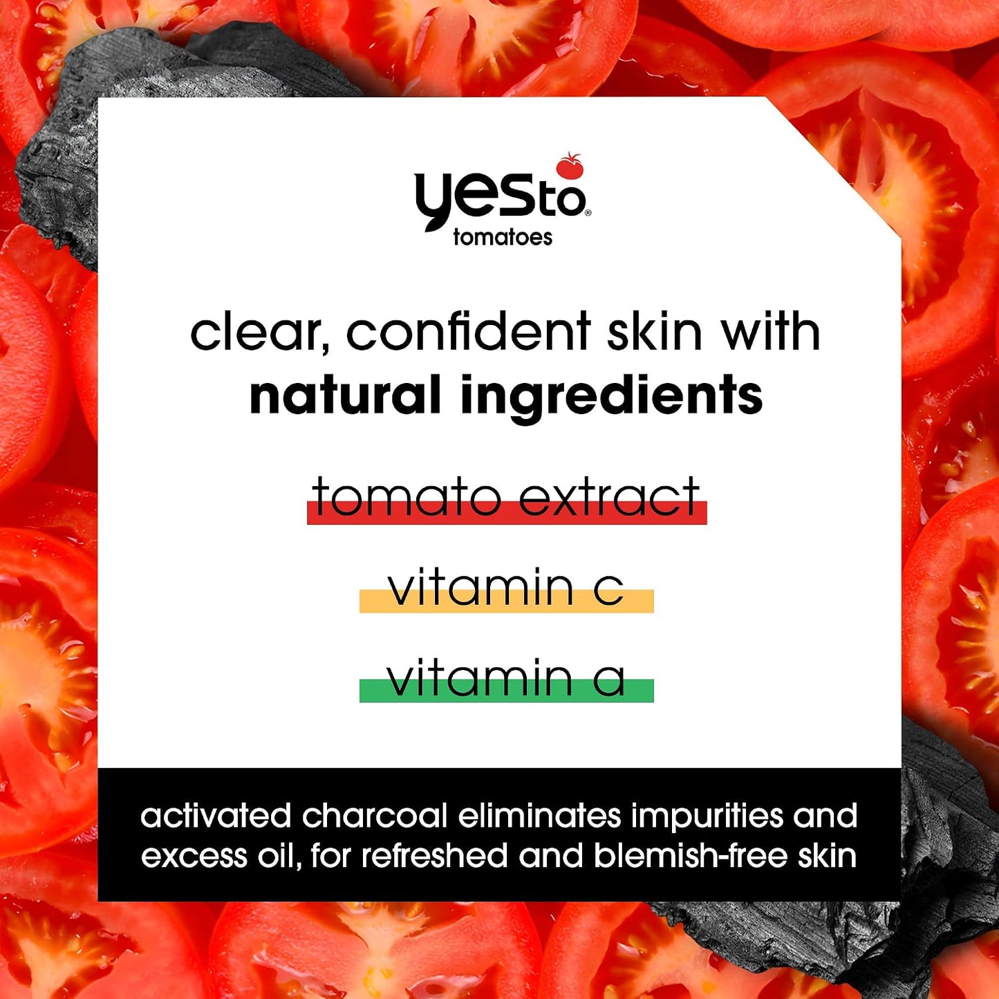 Yes To Tomatoes Clear Skin Detoxifying Charcoal Mud Mask For Acne Prone Skin Draw Out Impurities ..