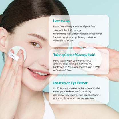 ETUDE Zero Sebum Loose Powder for Oily skin | Translucent Setting Powder with 80% Mineral..