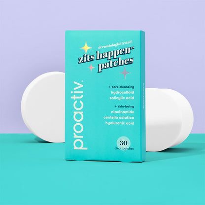 Proactiv Zits Happen® Hydrocolloid Acne Patches- Pimple Patches for Face and Back Acne with Pore Cleansing Salicylic Acid