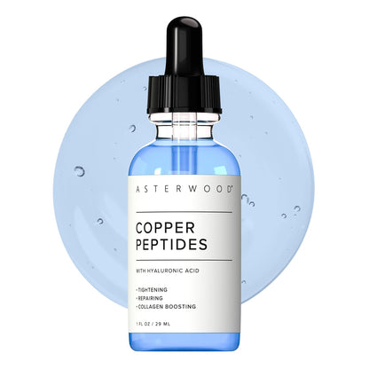 Asterwood Copper Peptides Serum for Face - with GHK-Cu Peptide and Hyaluronic Acid