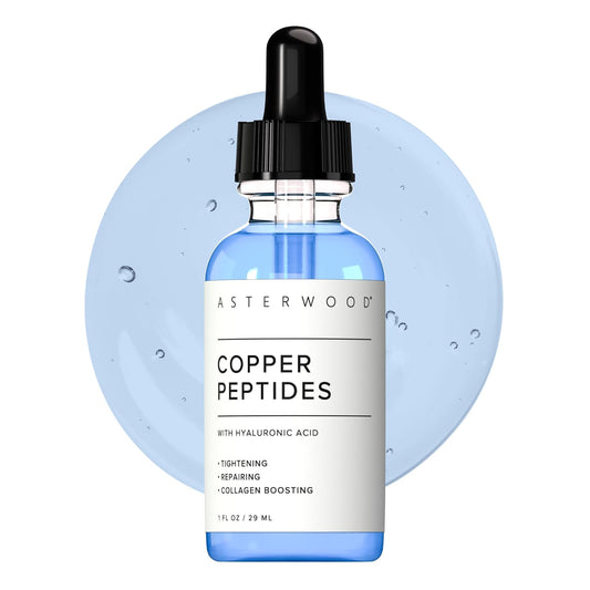 Asterwood Copper Peptides Serum for Face - with GHK-Cu Peptide and Hyaluronic Acid