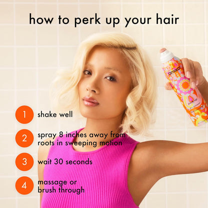 amika perk up talc-free dry shampoo | refreshes roots with a voluminous ‘oomph’ between washes, no white residue..