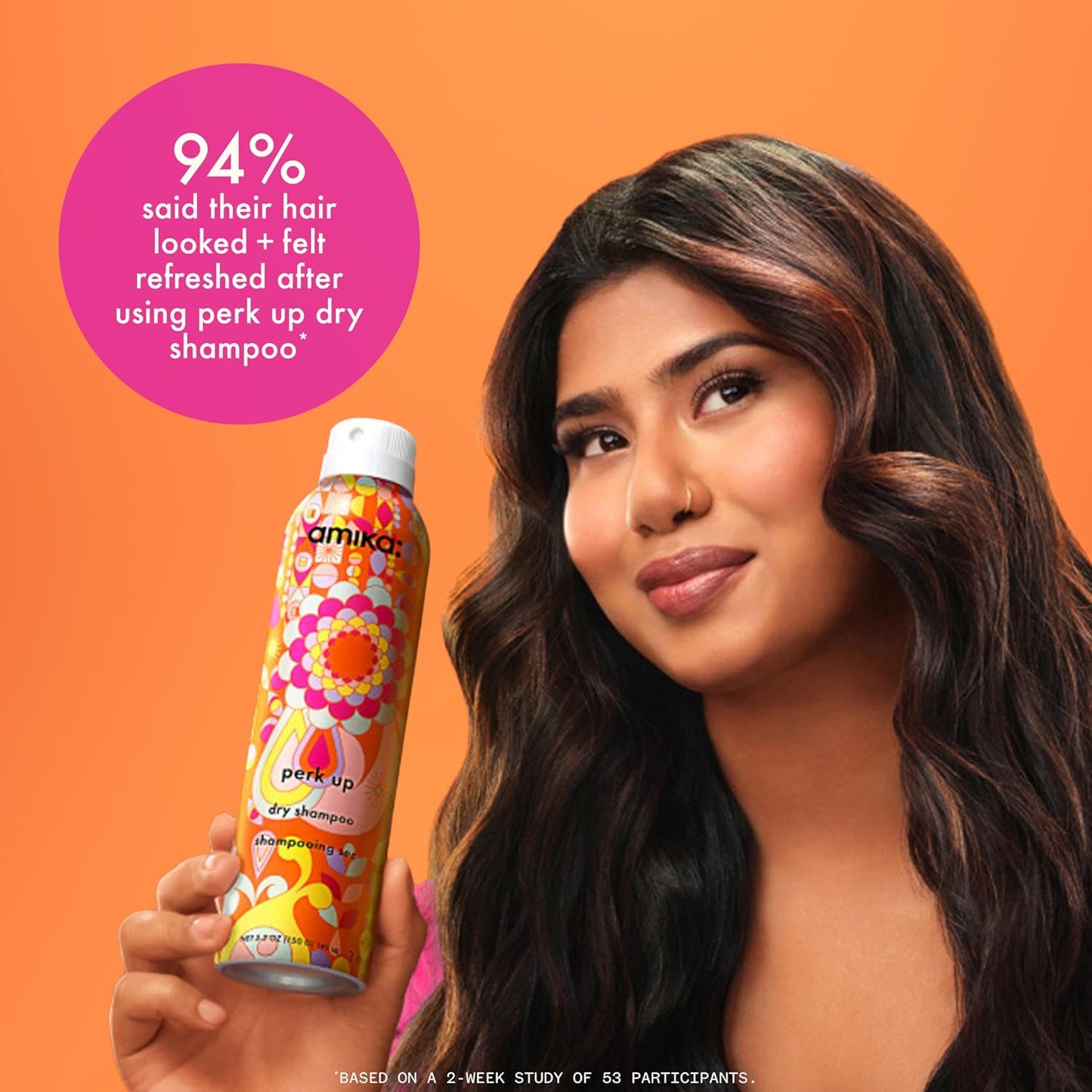 amika perk up talc-free dry shampoo | refreshes roots with a voluminous ‘oomph’ between washes, no white residue..