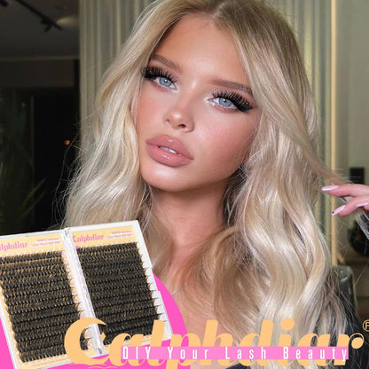 Lashes Clusters 60D+80D Thick Eyelash Clusters 480PCS Wispy Lash Clusters Eyelash Extensions Fluff..