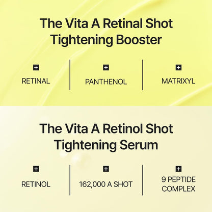 celimax The Vita A Retinal Shot Tightening Booster + Retinol Serum Set Global Exclusive | | 0.1% Retinal, 3% Matryxyl..