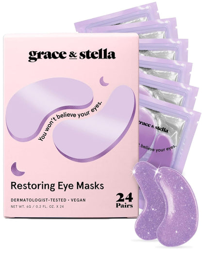 grace &amp; stella Retinol Under Eye Patches for Puffy Eyes &amp; Dark Circles - Restoring Gel Under Eye Masks with Hyaluronic Acid
