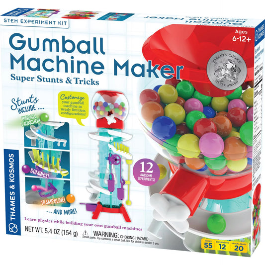 Thames & Kosmos Gumball Machine Maker Lab - Super Stunts & Tricks | Build Your Own Gumball Machines with Lessons in Physics & Engineering | 12 Experi