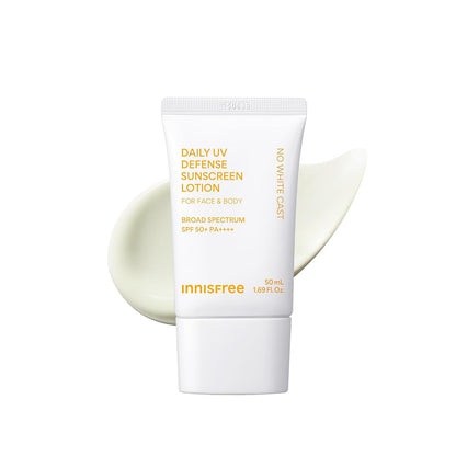 innisfree Daily UV Defense SPF 50+ PA++++ Korean Face & Body Sunscreen, Broad Spectrum, Invisible Finish..