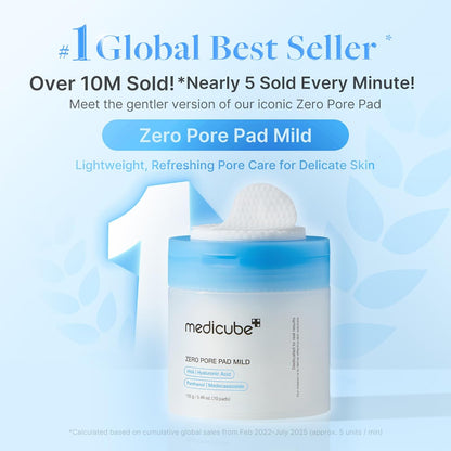 medicube Toner Pads Zero Pore Pad 2.0  | Gentle Calming Toner Pad for Exfoliation, Minimizing Pores &amp; Blackhead Removal with PHA ..