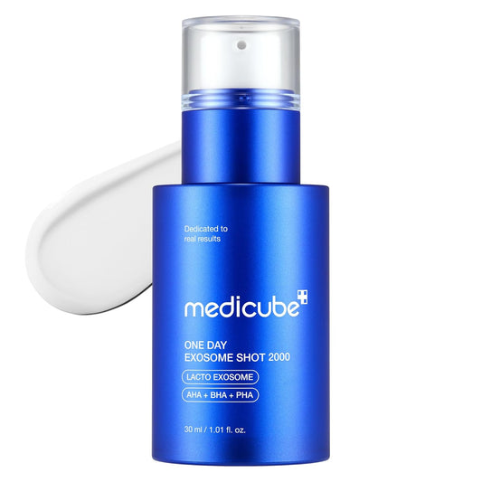 medicube Exosome Shot Zero 2,000 PPM Spicule Facial Serum | Liquid Skin Booster Serum | Exosome, AHA+BHA+PHA..