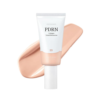 mixsoon PDRN Collagen Tinted Moisturizer - Skincare-Infused Base with Rice PDRN & Peptides |1.69 fl.oz. Korean Glass Skin (No. 23 Aura)