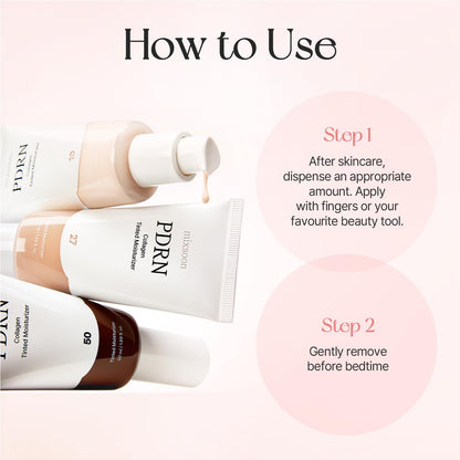 mixsoon PDRN Collagen Tinted Moisturizer - Skincare-Infused Base with Rice PDRN & Peptides |1.69 fl.oz. Korean Glass Skin (No. 23 Aura)