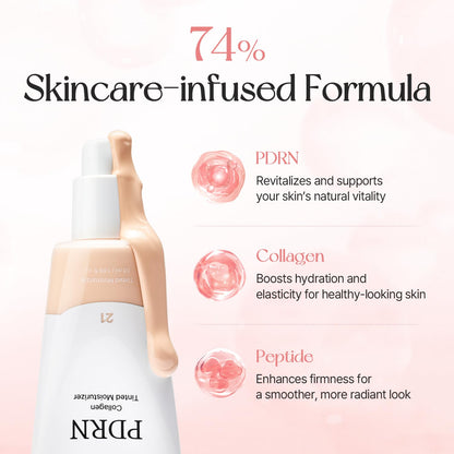 mixsoon PDRN Collagen Tinted Moisturizer - Skincare-Infused Base with Rice PDRN & Peptides |1.69 fl.oz. Korean Glass Skin (No. 23 Aura)