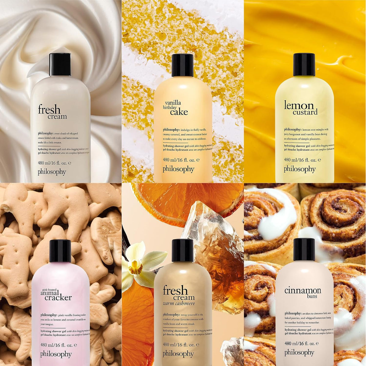 philosophy scent-sational hydrating bath & shower gels - efficiently cleanses