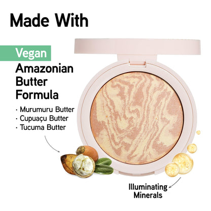 Physicians Formula Butter Glow Pressed Powder, Radiance-Boosting Face Powder with Murumuru Butter for Soft-Focus Finish