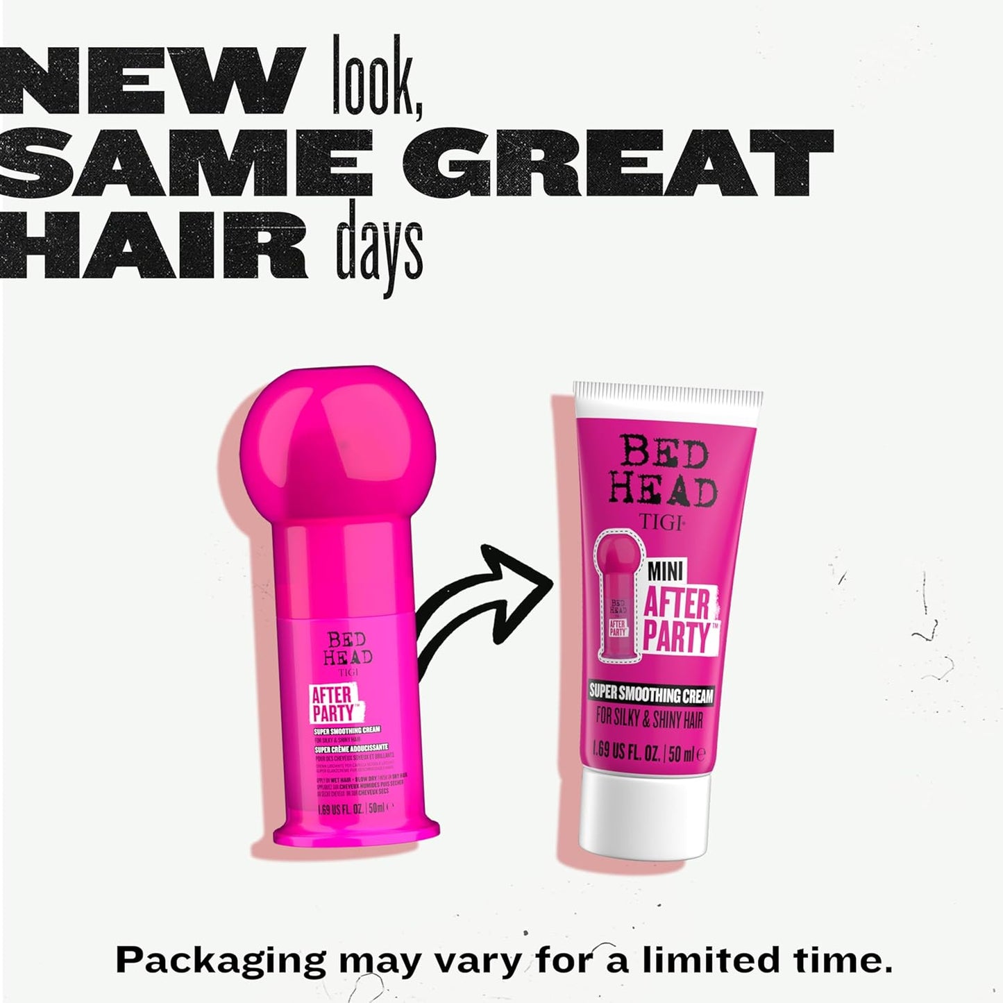 Bed Head by TIGI After Party Super Travel Size Mini Smoothing Cream, dull or coarse hair, 1.69 fl oz..