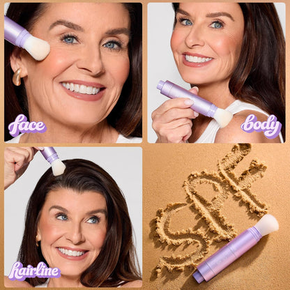 tarte creaseless SPF 30 mineral powder – Brush On Sunscreen for Face, Body &amp; Hairline, Sweat-Resistant 16HR Setting Powder..