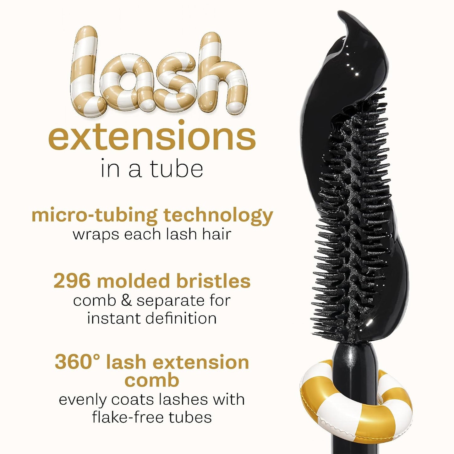 tarte tartelette XL tubing mascara – Lash Extensions in a Tube with Peptide, Extra-Bold Buildable Lifted Length & Volume..