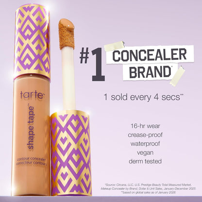 tarte shape tape concealer – Full-Coverage Creaseless Soft Matte Finish, Brightening Under-Eye & Face Makeup..