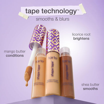 tarte shape tape concealer – Full-Coverage Creaseless Soft Matte Finish, Brightening Under-Eye & Face Makeup..