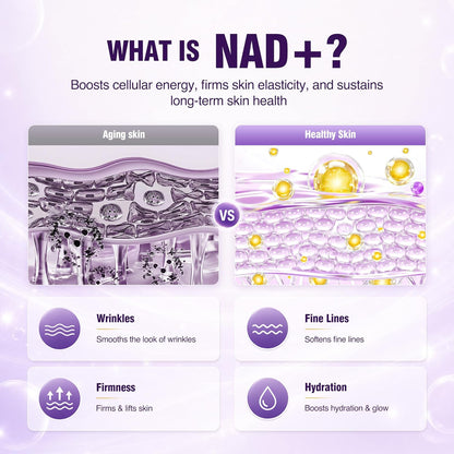 Retinol Peptide Serum for Face & Neck with NAD+ Support,Firming Collagen Skin Care for Fine Lines..
